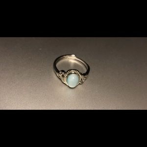 Dainty Bohemian Stone Silver Ring